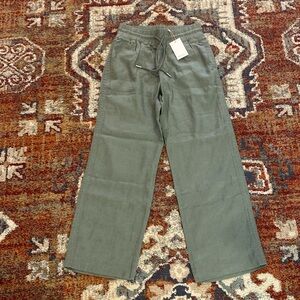 Quince Linen Wide Leg Pants, Light Cargo, Medium